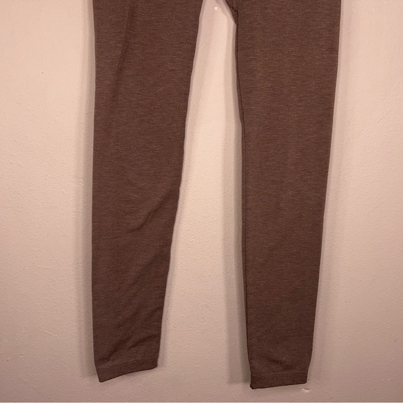 SMALL TAN BROWN FLEECE LEGGINGS STRETCH FALL WINTER COZY ONE FIVE ONE - Picture 2 of 8